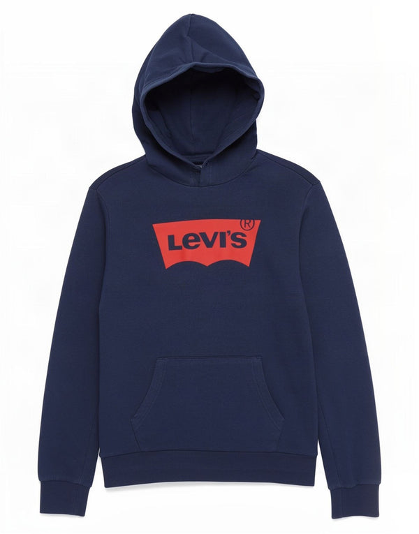 Levi's Mens Standard Fit Graphic Hoodie Jumper Small Navy Blue Cotton