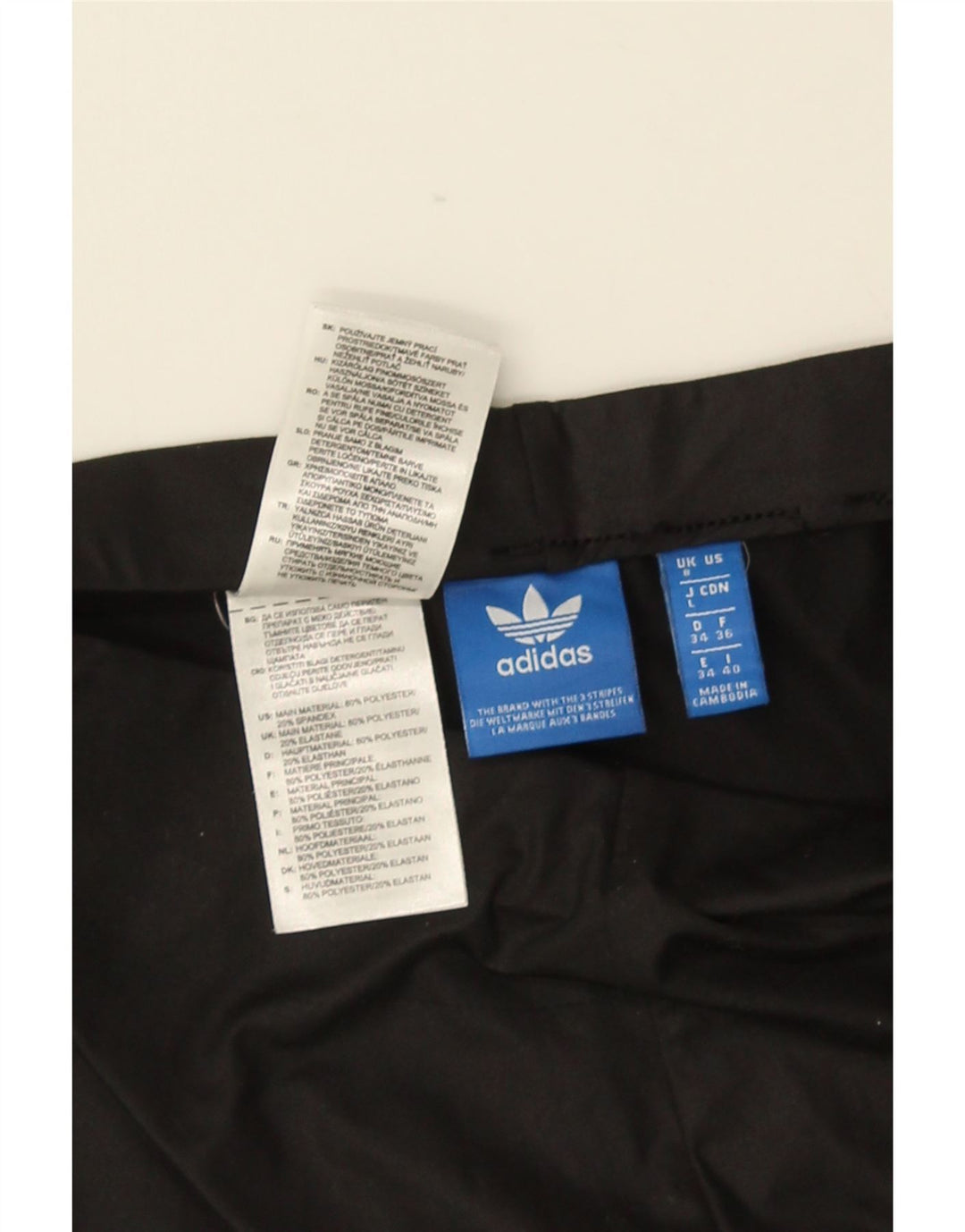 ADIDAS Damen Leggings UK 8 Small Schwarz Polyester