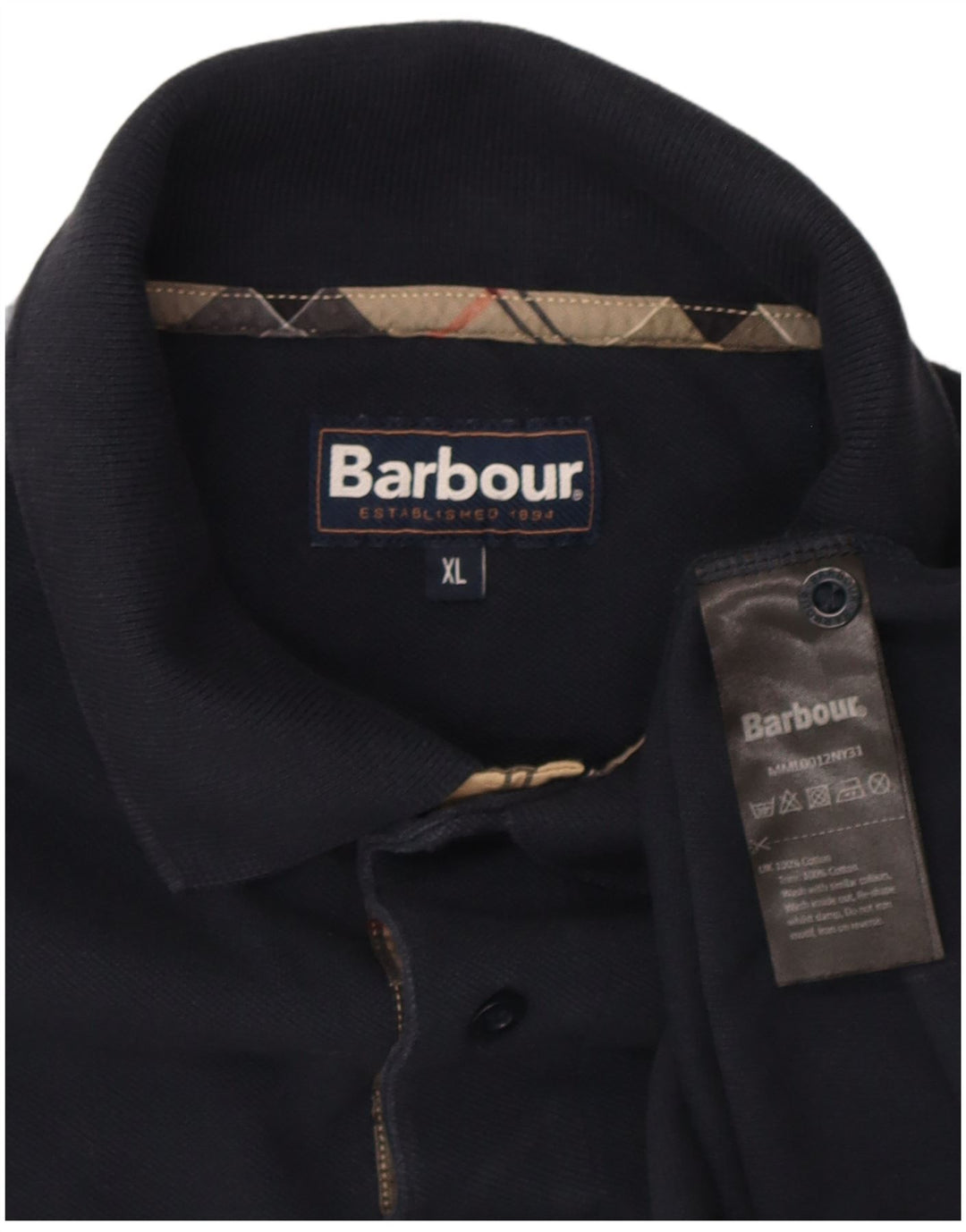 Barbour Herren Poloshirt XL Marineblau Baumwolle