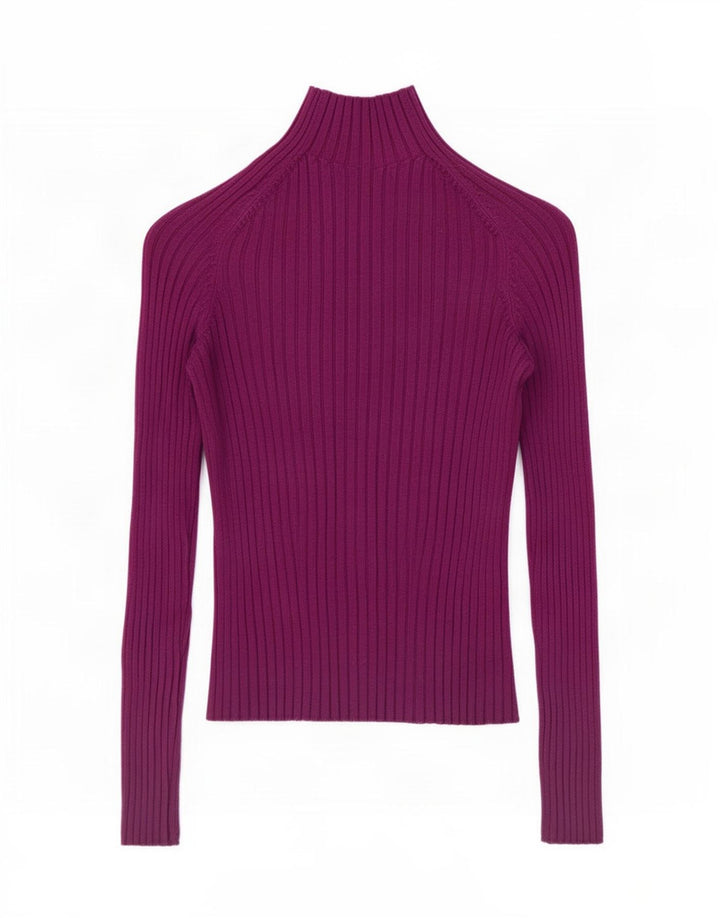 Zara Damen Top Langarm UK 12 Medium Lila