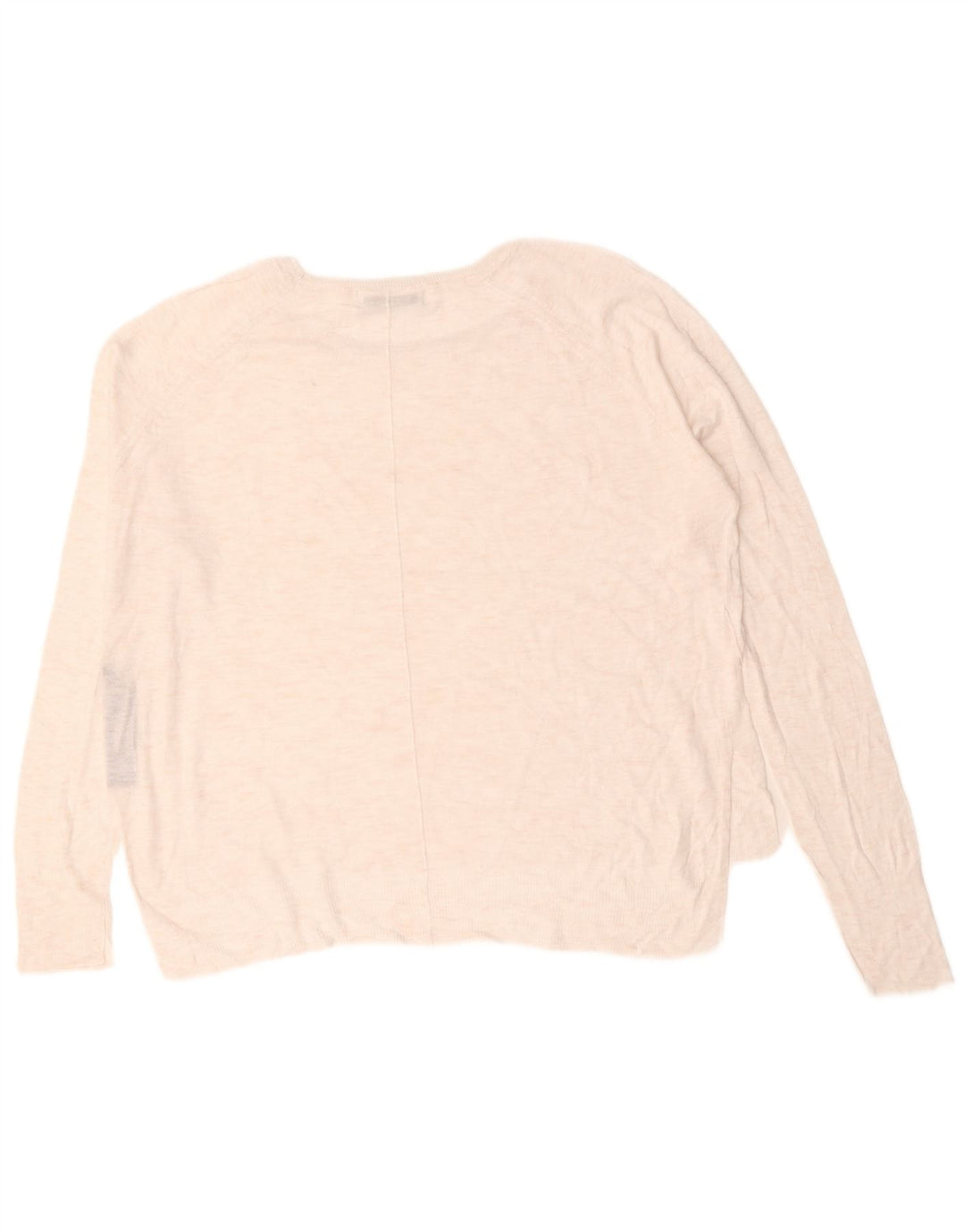 Zara Damen-Pullover, übergroß, Rundhalsausschnitt, Gr. 40, Größe L, weiße Viskose