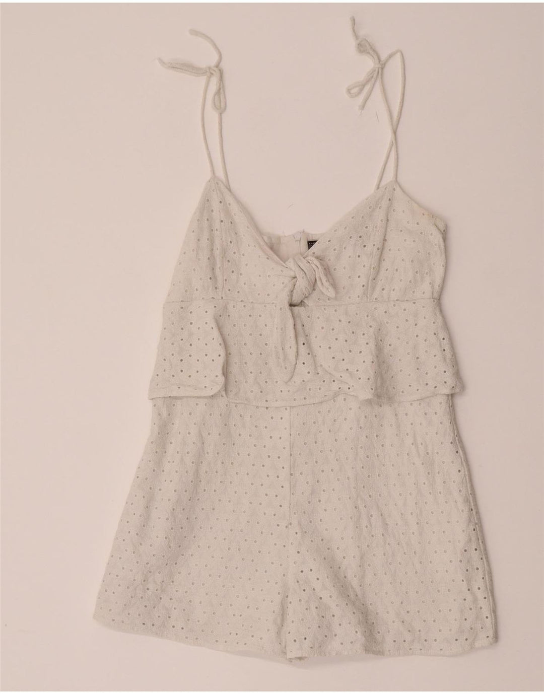 Zara Damen Playsuit UK 10 Small Weiß