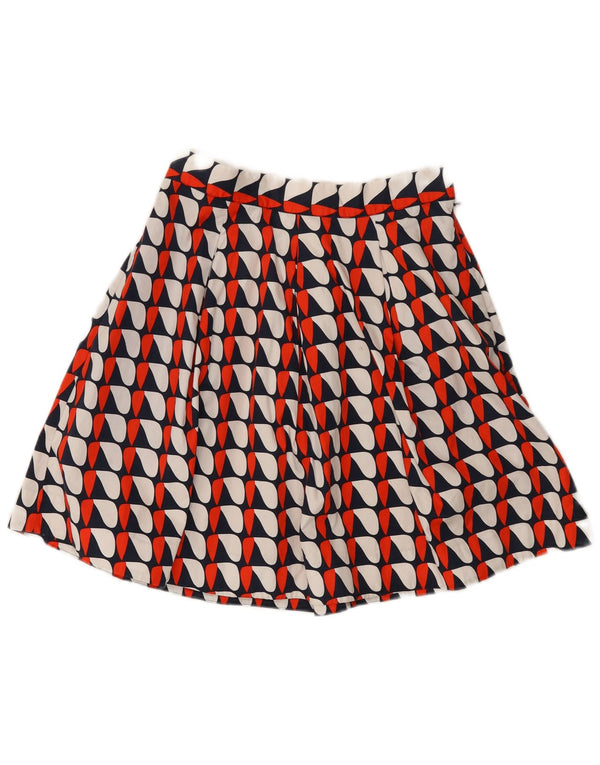 Vintage Damen-Minirock mit abstraktem Muster, plissiert, W29, mittelgroß, mehrfarbig