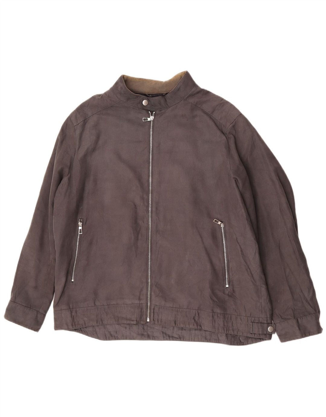 Marks & Spencer Herren Bomberjacke UK 46 3XL Grau Polyester