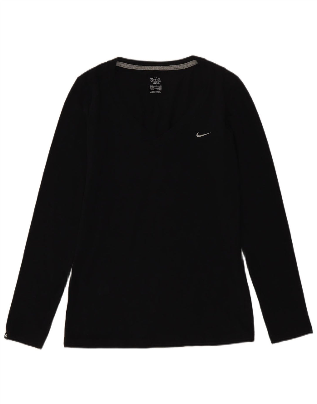 Nike Damen Top Langarm UK 8/10 Small Schwarz