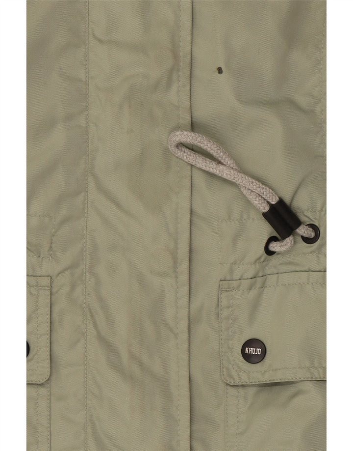 KHUJO Damen-Utility-Jacke mit Kapuze, UK 14, Mittelgrün, Polyester