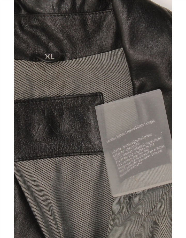 Vintage Herren Lederjacke UK 42 XL Schwarzes Leder