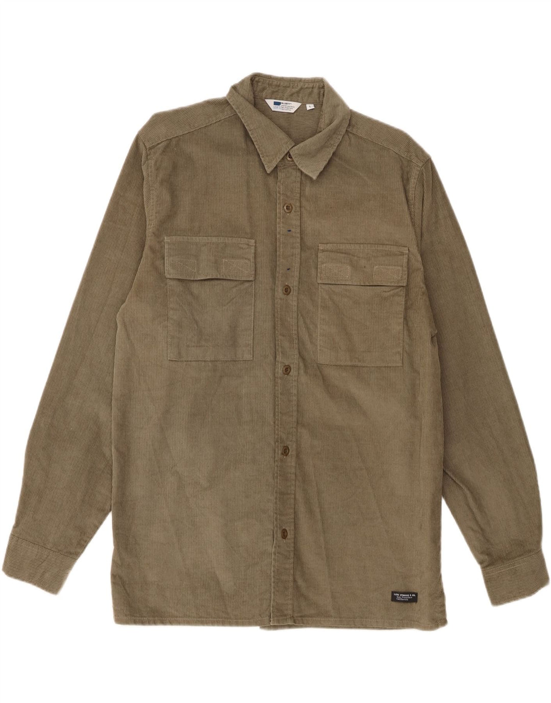 Levi's Herren-Cordhemd, groß, Khaki, Baumwolle