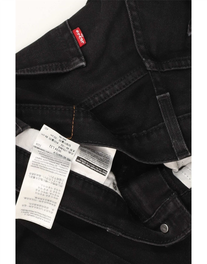 Levi's Herren Slim Jeans W34 L32 Schwarze Baumwolle