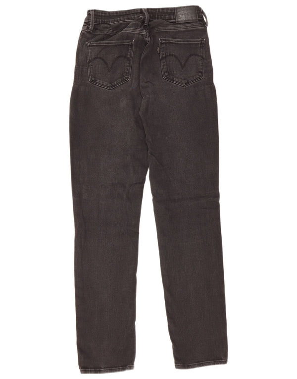 Levi's Damen Mid Rise Skinny Jeans US 4 Small W27 L32 Schwarze Baumwolle