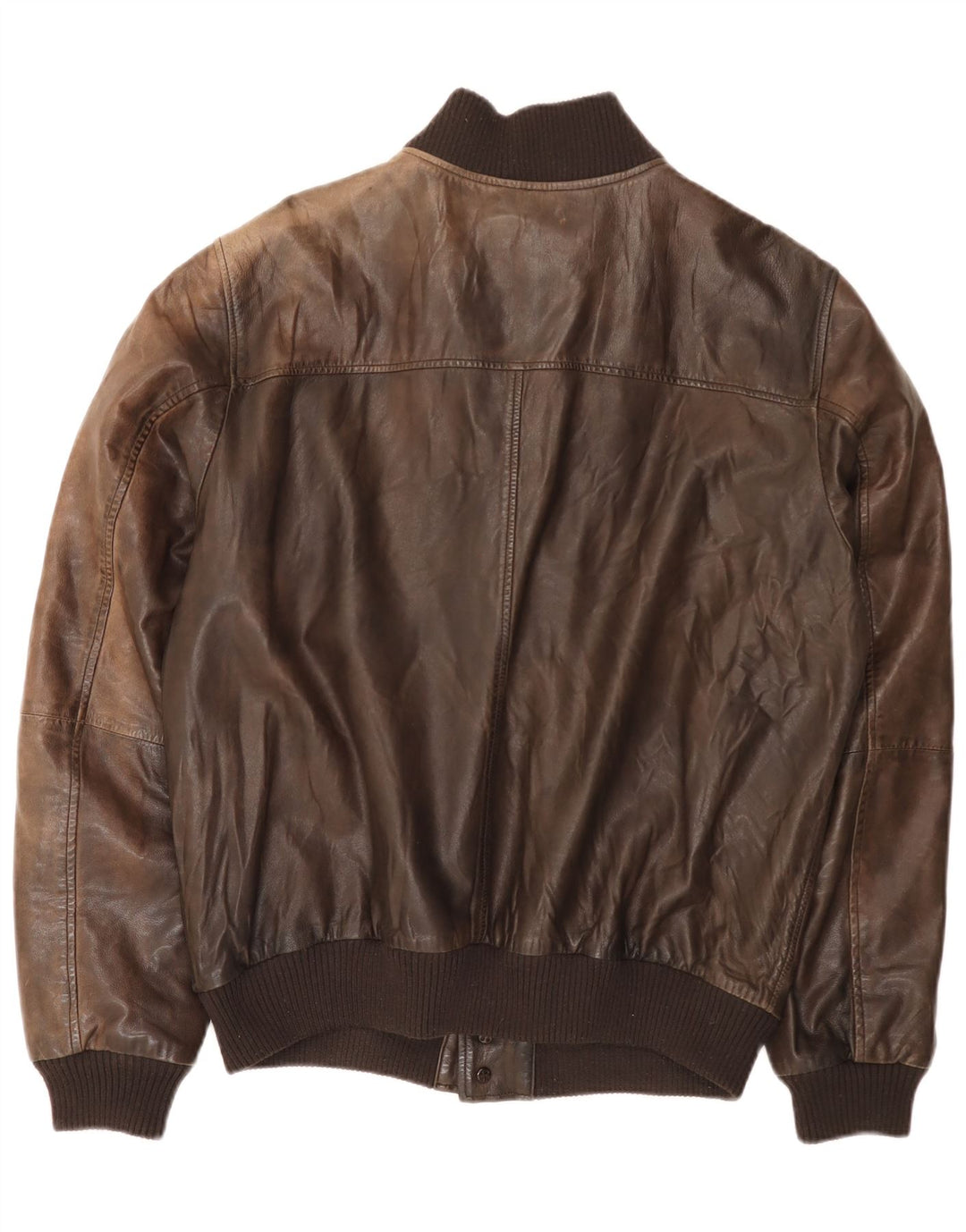 Minoronzoni 1953 Herren Lederjacke UK 42 XL Braunes Leder