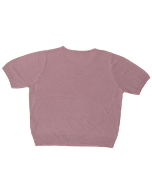 Marks & Spencer Damen Crop Pullover mit Rundhalsausschnitt UK 18 XL Rosa