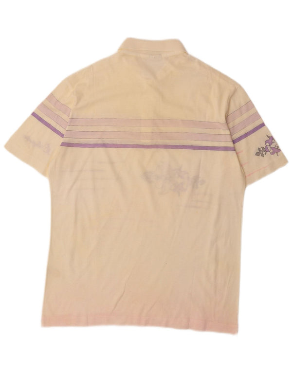 AUSTRALIAN L'ALPINA Herren-Poloshirt, IT 46, Größe S, cremefarben, gestreift, Baumwolle