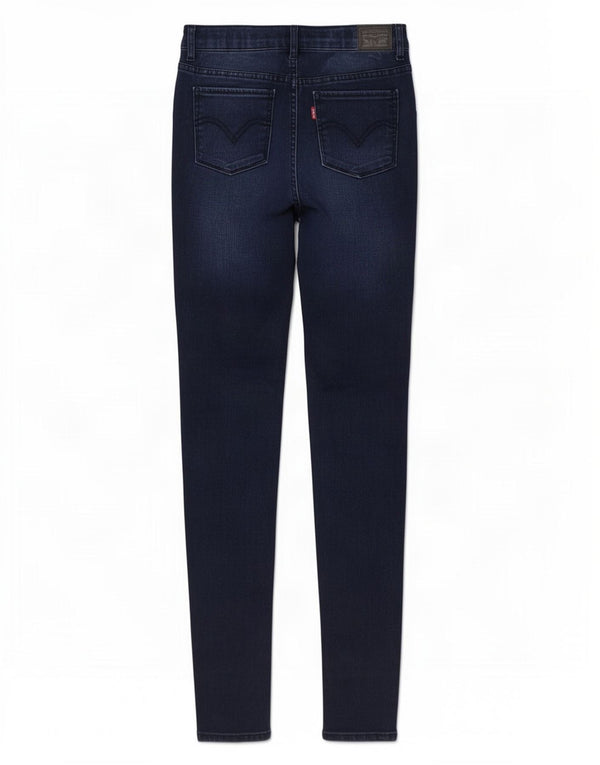 Levi's Jungen-Jeans mit hoher Taille und Super-Röhrenjeans, 15–16 Jahre, W26, L32, Marineblau