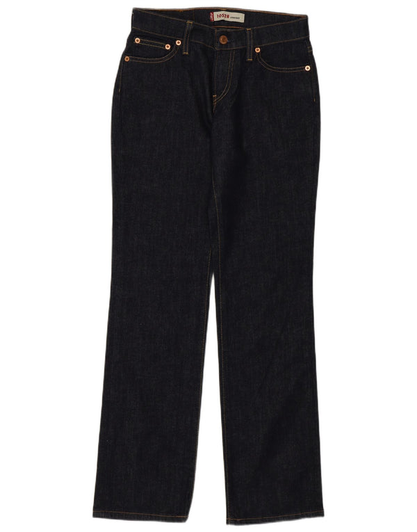 Levi's Damen 528 Straight Jeans W27 L30 Marineblaue Baumwolle