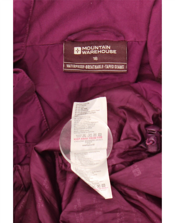 Mountain Warehouse Damen-Regenjacke, UK 16, Größe L, Lila, Colourblock-Nylon
