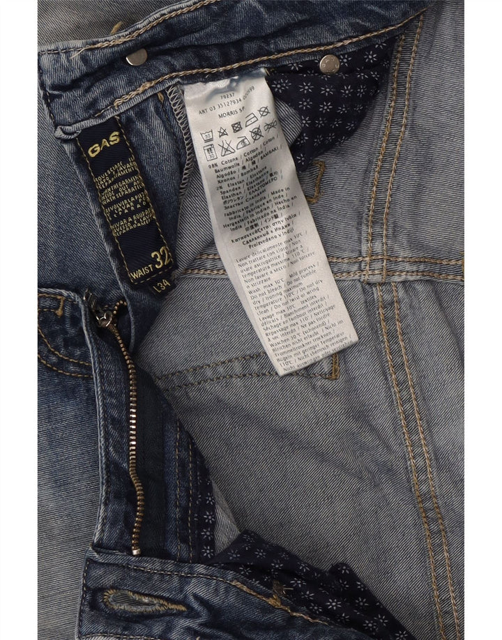 Gas Damen Straight Jeans W32 L30 Blaue Baumwolle