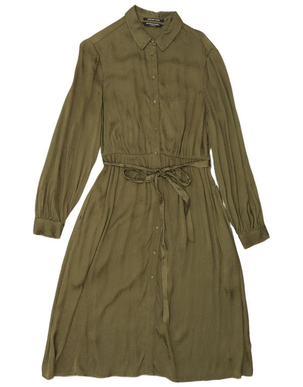 Scotch & Soda Damen Hemdkleid UK 14 Mittelgrüne Viskose