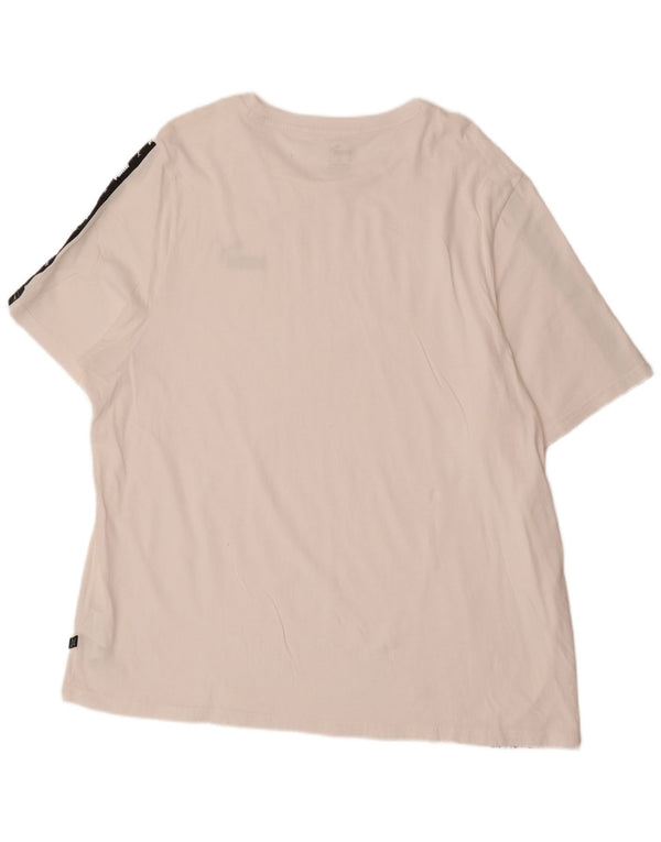 Puma Herren Grafik T-Shirt Top 3XL Weiß Colourblock Baumwolle
