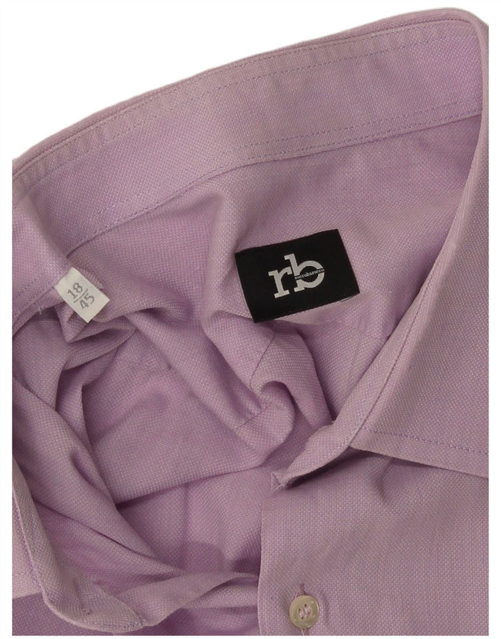 Roccobarocco Herrenhemd Größe 45 18 2XL Lila