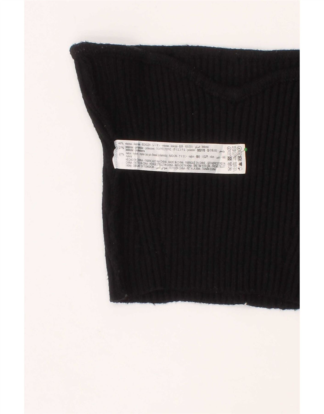 Zara Womens Off Shoulder Crop Top Small Black Viscose
