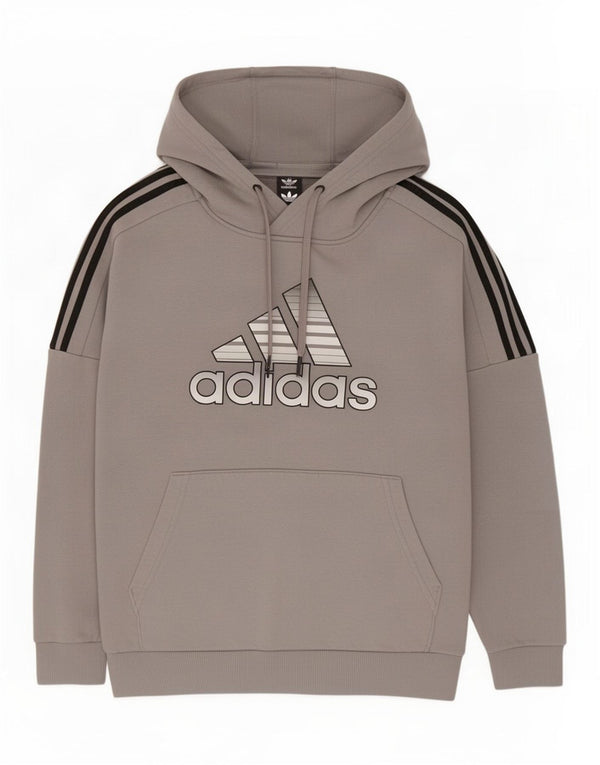 Adidas Jungen Graphic Hoodie Pullover 13–14 Jahre graue Baumwolle