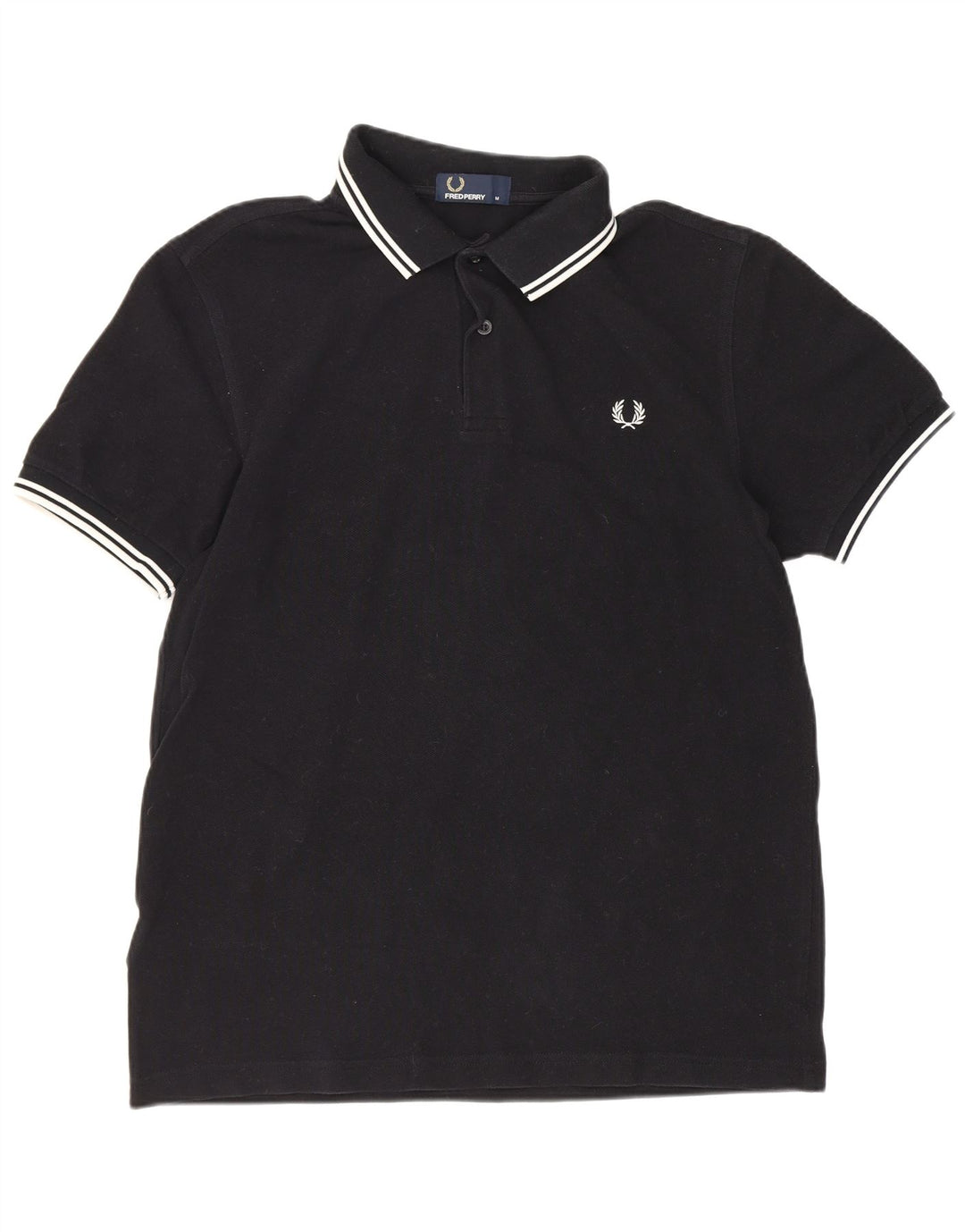Fred Perry Herren-Poloshirt, mittelschwarz, Baumwolle