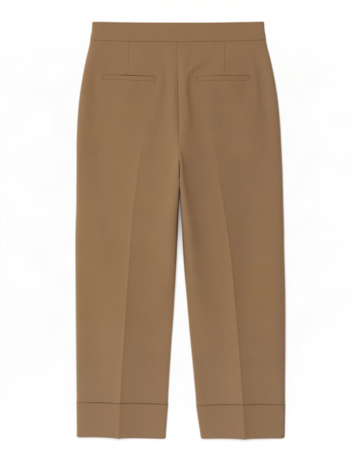 Gerade Anzughose für Damen von Zara, mittelgroß, W28, L27, Beige, Polyester