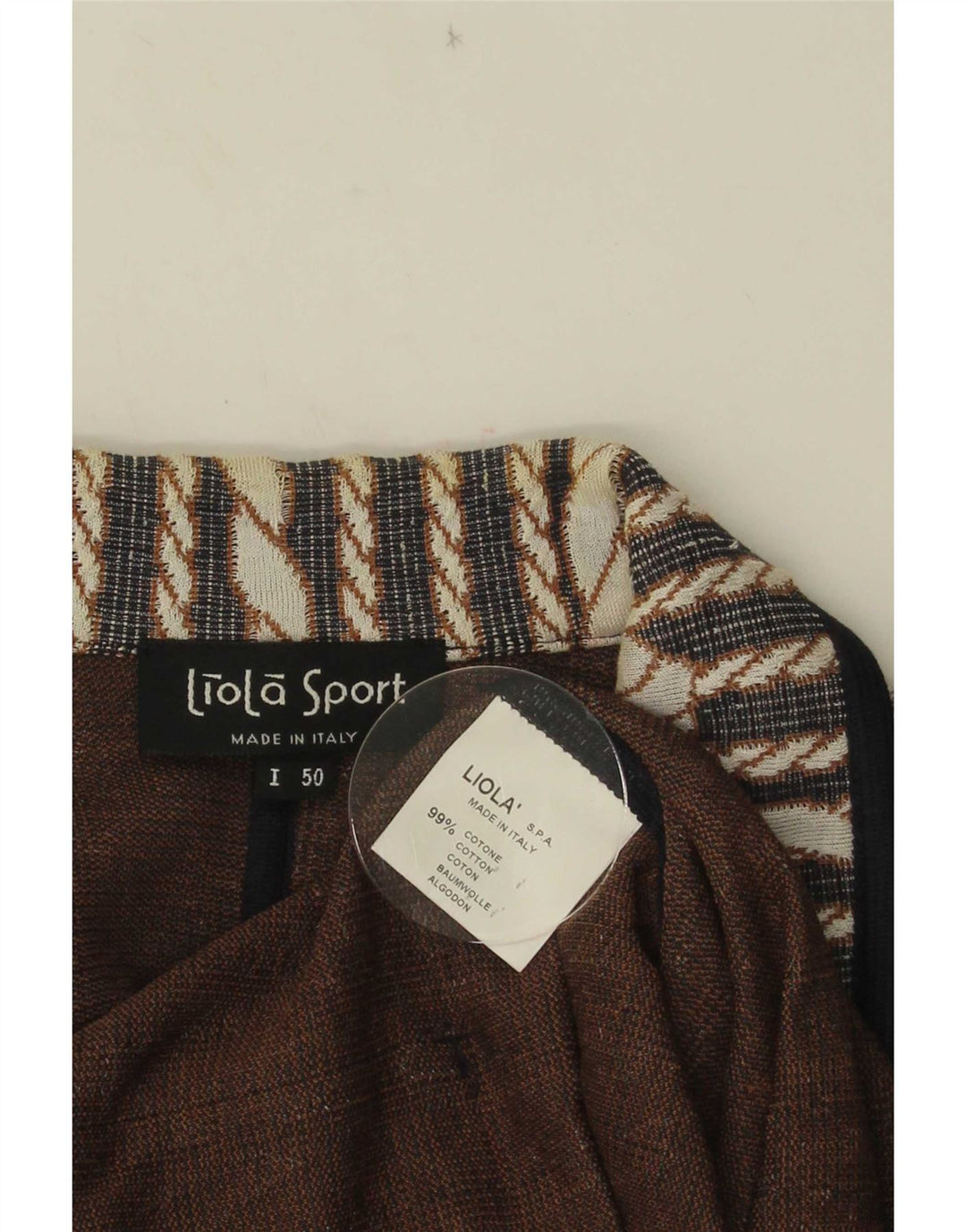 Liola Damen-Strickjacke mit 3 Knöpfen, IT 50 XL, schwarz gestreift, Baumwolle