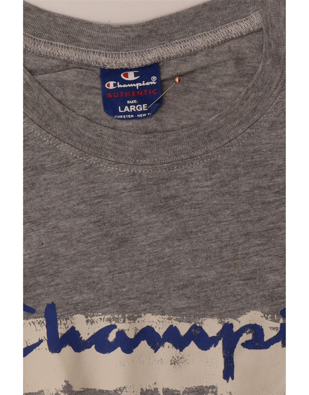 CHAMPION Herren-T-Shirt mit Grafik, groß, grau meliert