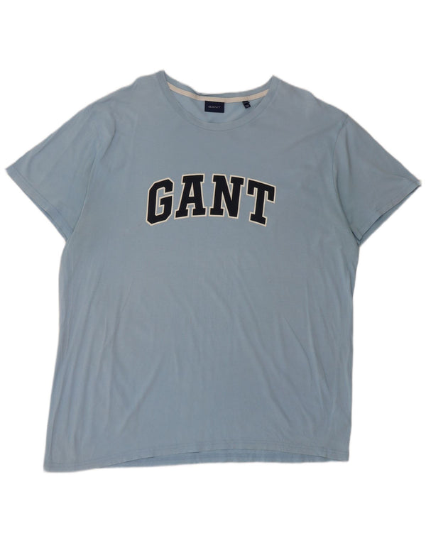 Gant Herren Grafik T-Shirt Top 3XL Blau Baumwolle