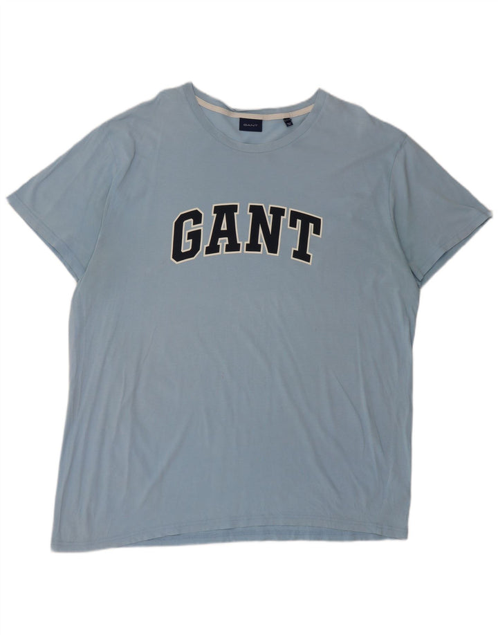 Gant Herren Grafik T-Shirt Top 3XL Blau Baumwolle