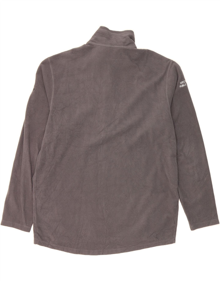 EDDIE BAUER Mens Zip Neck Fleece Jumper XL Grey Polyester Vintage Eddie Bauer and Second-Hand Eddie Bauer from Messina Hembry 