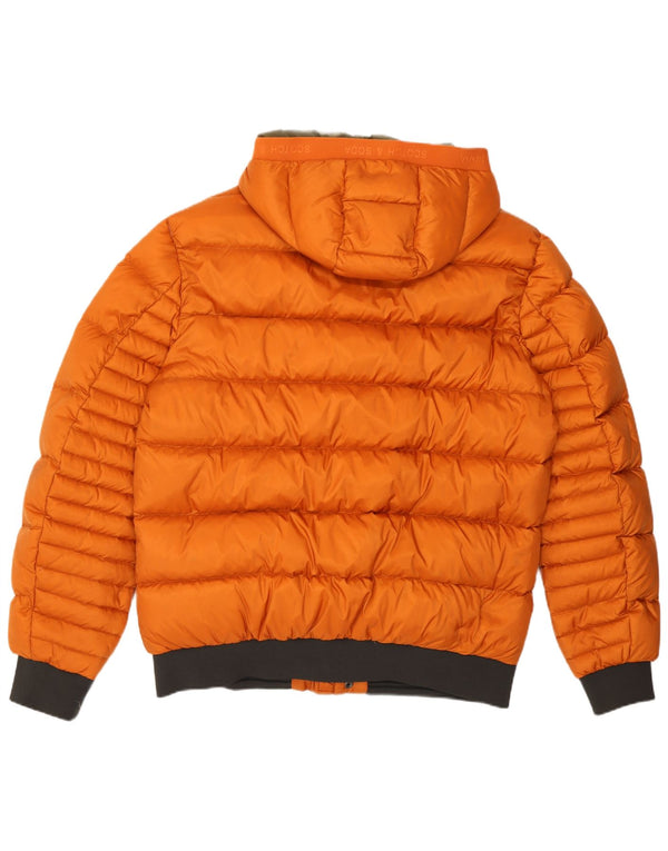 Scotch & Soda Herren-Jacke mit Kapuze, gepolstert, UK 42, XL, Orange, Polyamid