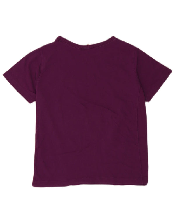 Champion Damen T-Shirt Top UK 10 Small Lila Baumwolle