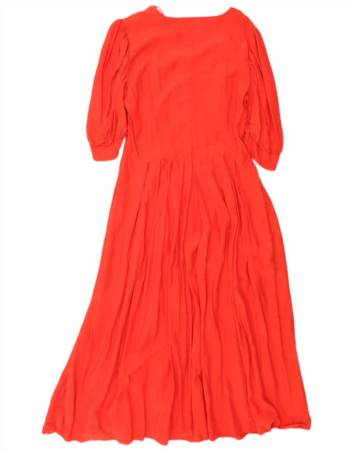 Petressa Damen Maxikleid mit kurzen Ärmeln IT 42 Mittelorange
