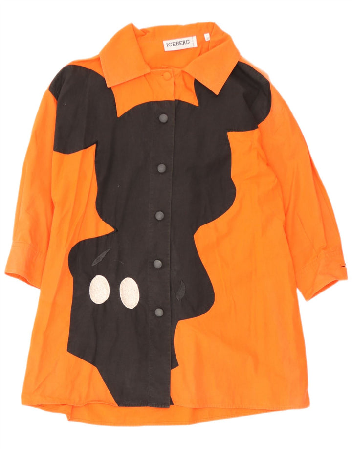 Übergroße Grafik-Hemdbluse für Damen von Iceberg, IT 40, klein, Orange