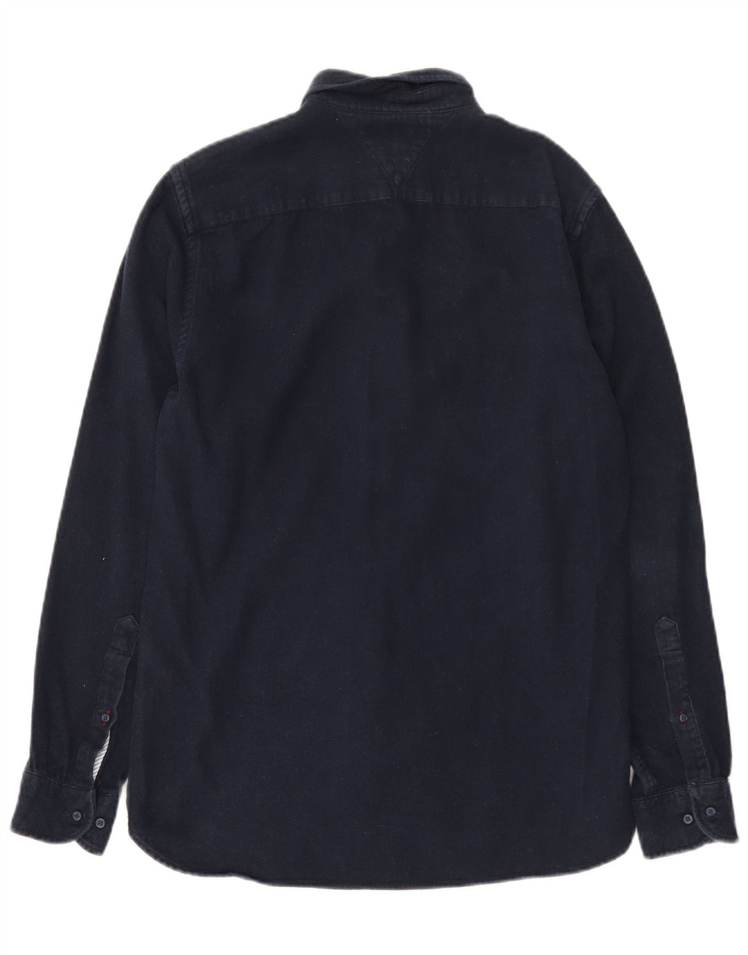 Tommy Hilfiger Herren-Flanellhemd mit normaler Passform, klein, marineblau, Baumwolle