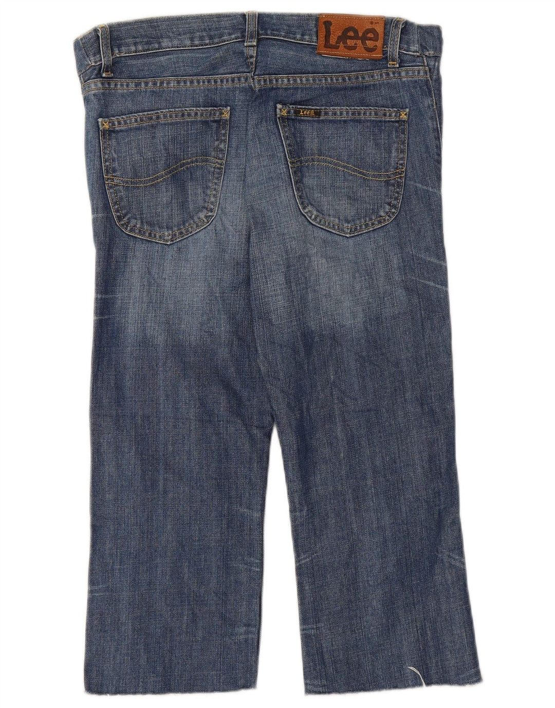 LEE Herren-Cropped-Jeans W28 L20 Blaue Baumwolle