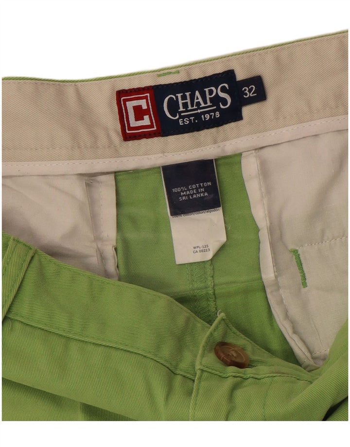 CHAPS Herren Chinoshorts W32 Mittelgrüne Baumwolle