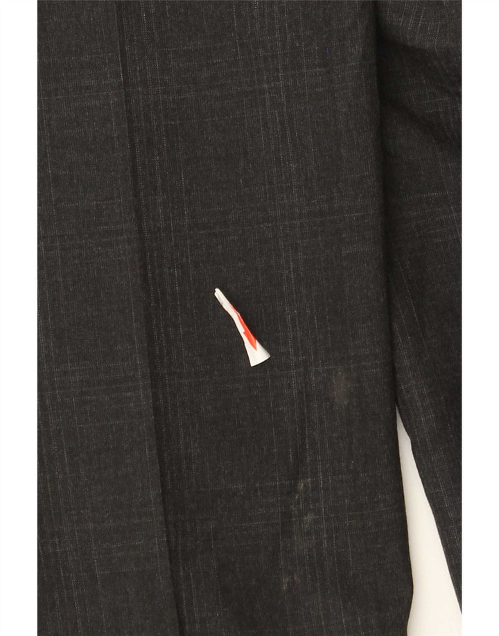 Marks & Spencer Herren-Anzughose mit super schmaler Passform, W32 L33, grau kariert