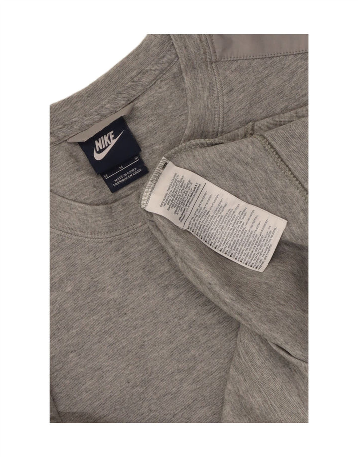Nike Damen Sweatshirt Pullover UK 14 Mittelgraue Baumwolle
