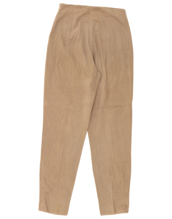 Vintage Damen High Waist Freizeithose IT 44 Medium W28 L30 Beige