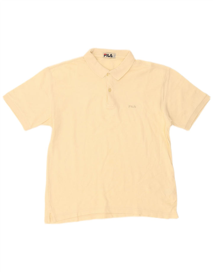 Fila Herren Poloshirt mittelgelbe Baumwolle