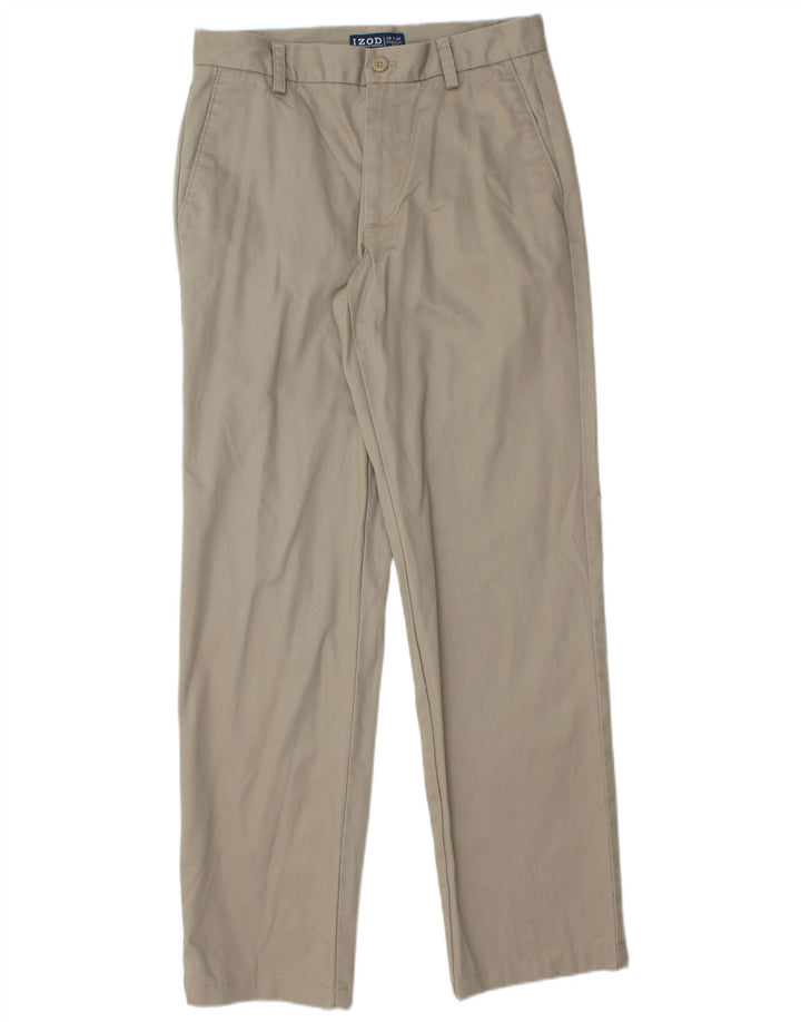 IZOD Herren gerade Chinohose W29 L32 Beige Baumwolle