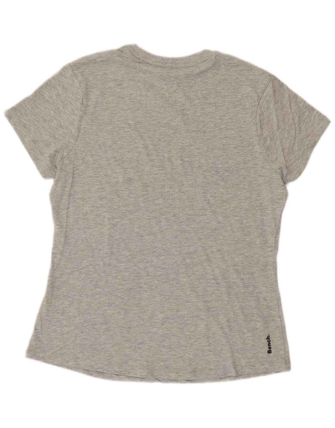 BENCH Grafik-T-Shirt-Oberteil für Damen, UK 16, Größe L, grau meliert, Baumwolle