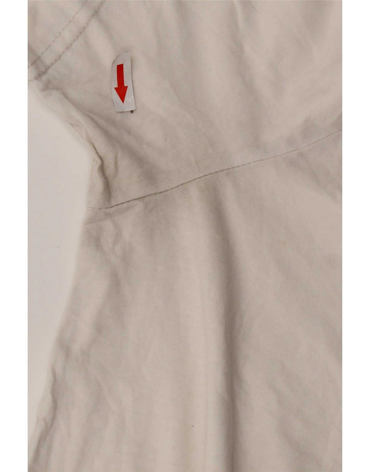 Adidas Herren Grafik-T-Shirt-Oberteil aus mittelweißer Baumwolle