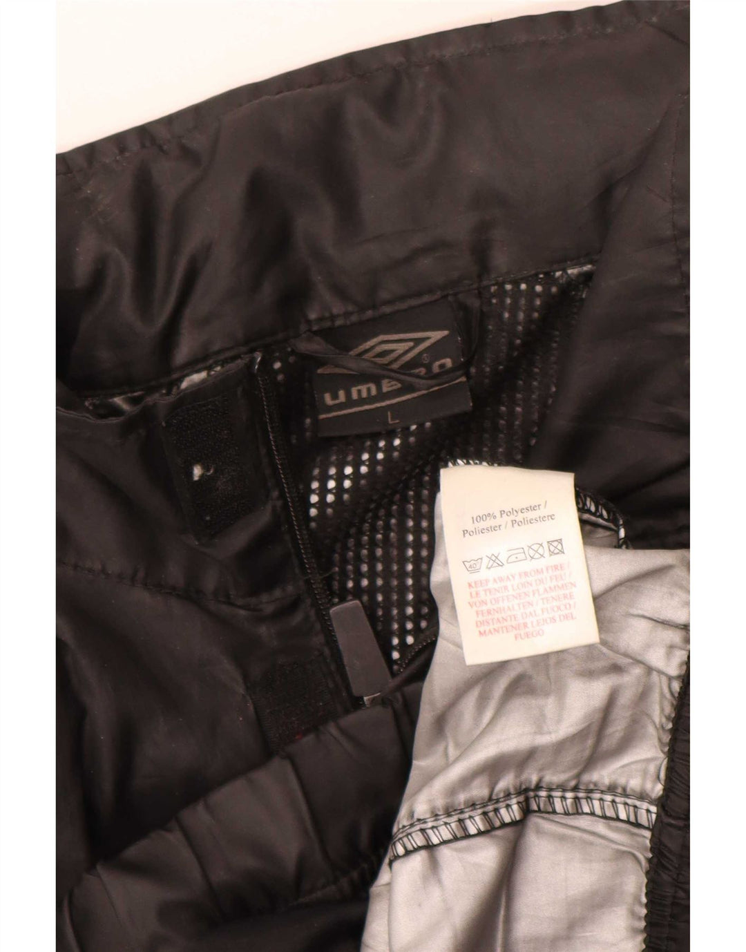 Umbro Herren-Trainingsanzug mit normaler Passform, Top-Jacke, groß, schwarz, Polyester, Sport