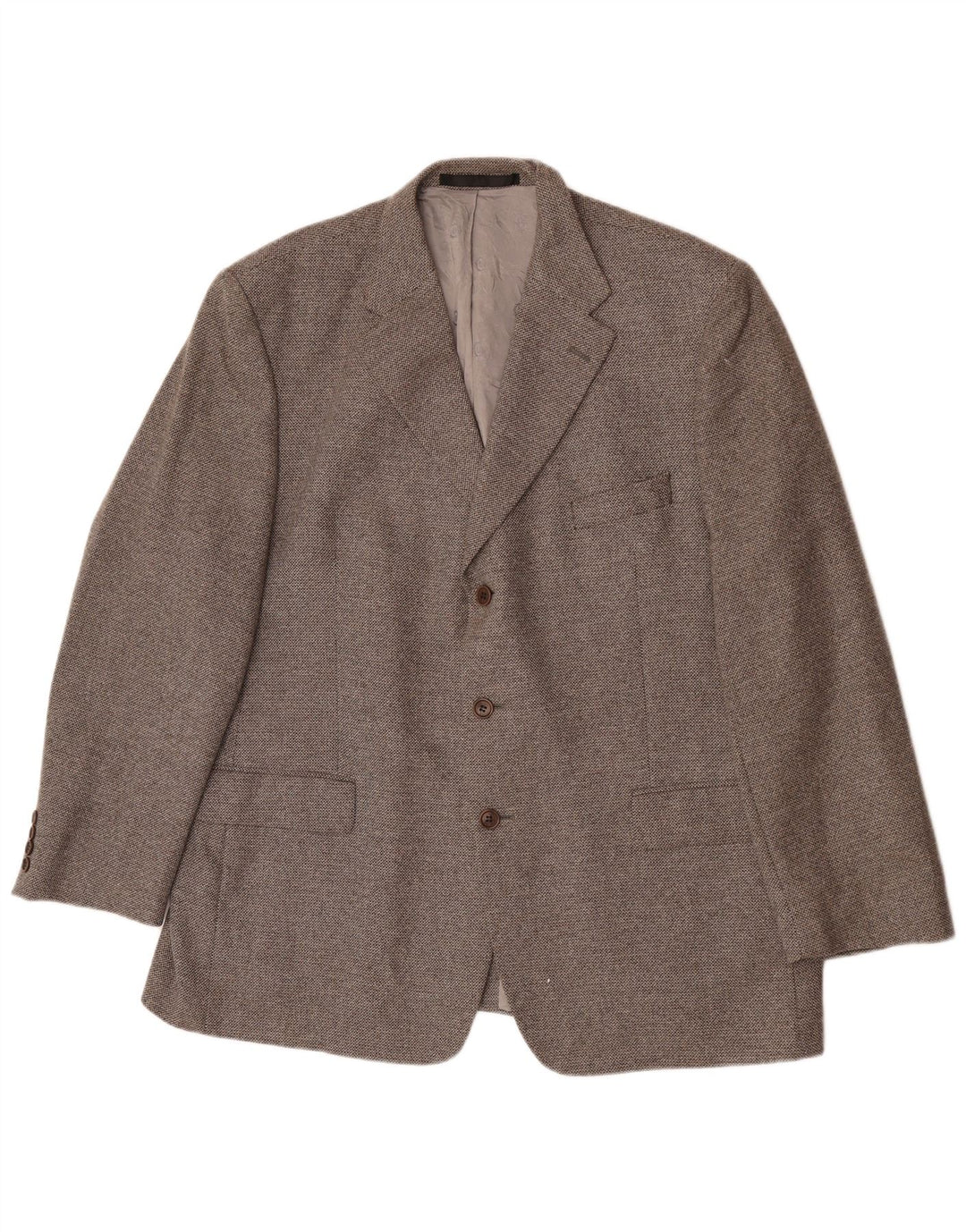 Marks & Spencer Herren-Blazer mit 3 Knöpfen, UK 46, XL, graue Wolle