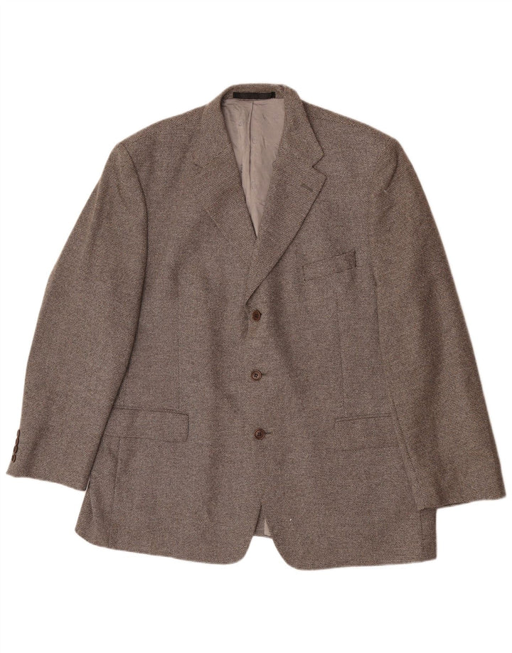 Marks & Spencer Herren-Blazer mit 3 Knöpfen, UK 46, XL, graue Wolle